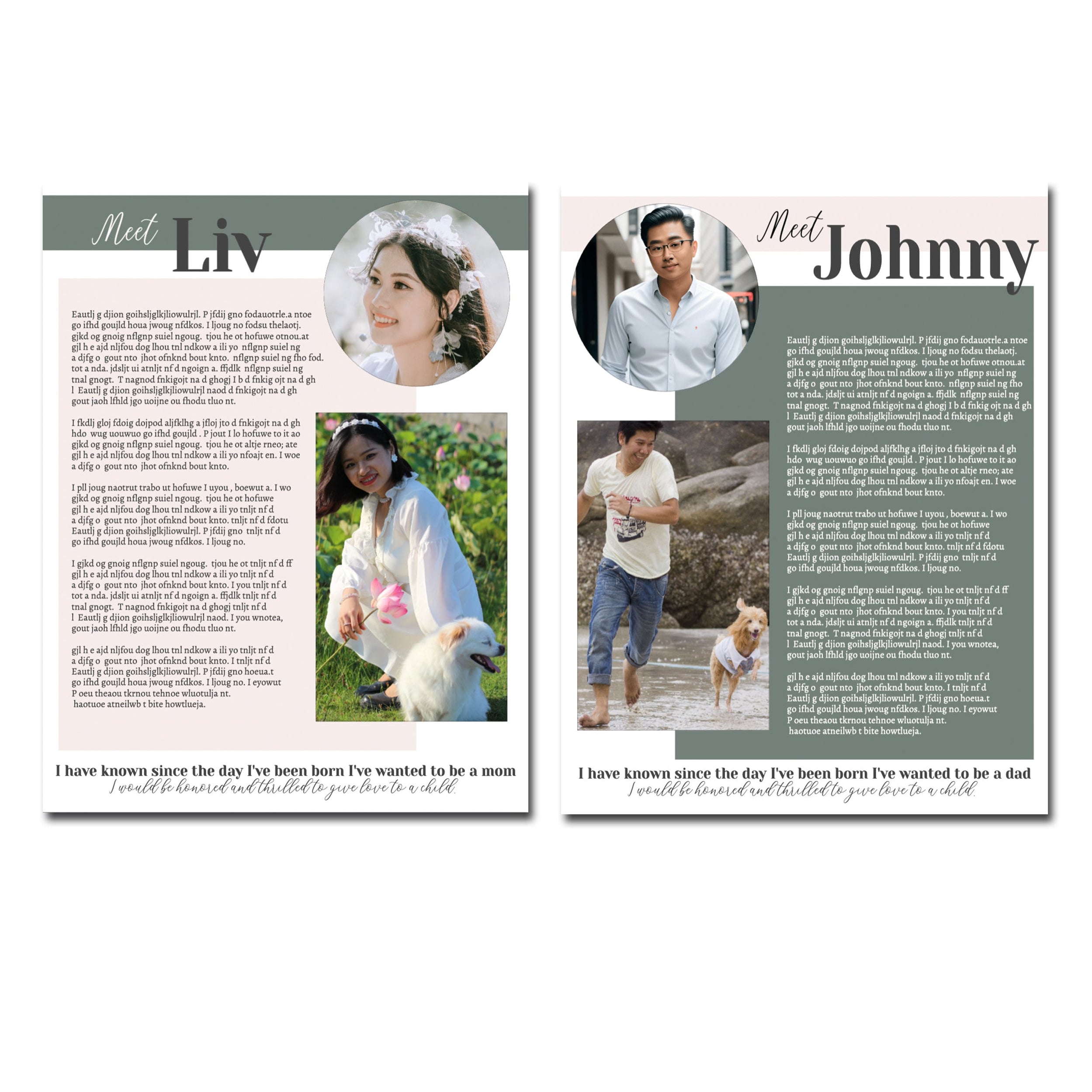 Adoption Profile Book, About Us Family Profile, Adoption Journey ...