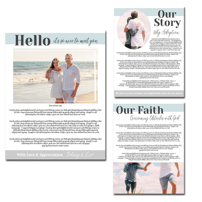 Adoption Profile Book Editable Templates, All About Us Family Profile, Letter to Birth Mother, Adoption Journey, DIY Modern and Customizable