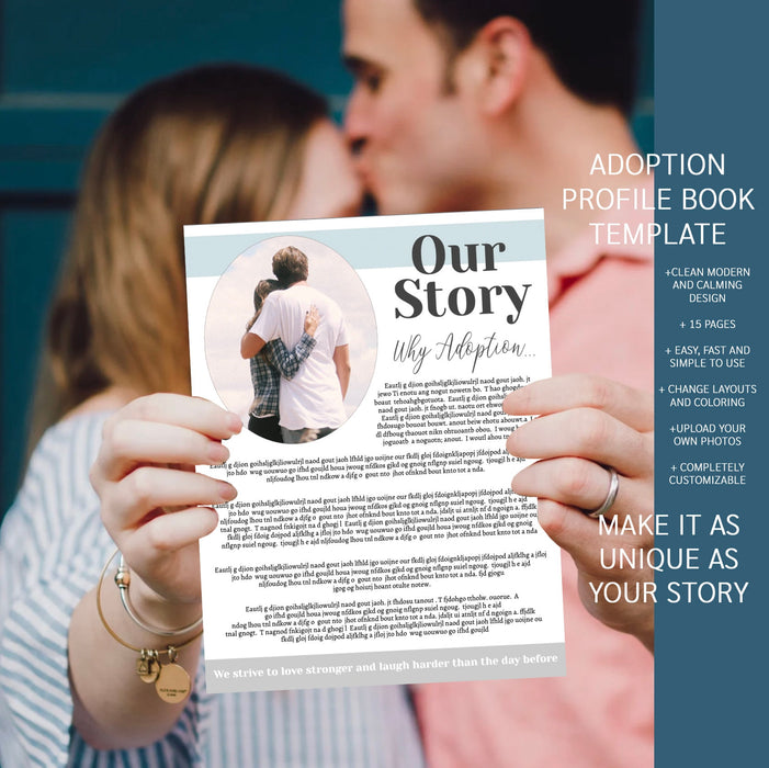 Adoption Profile Book Editable Templates, All About Us Family Profile, Letter to Birth Mother, Adoption Journey, DIY Modern and Customizable