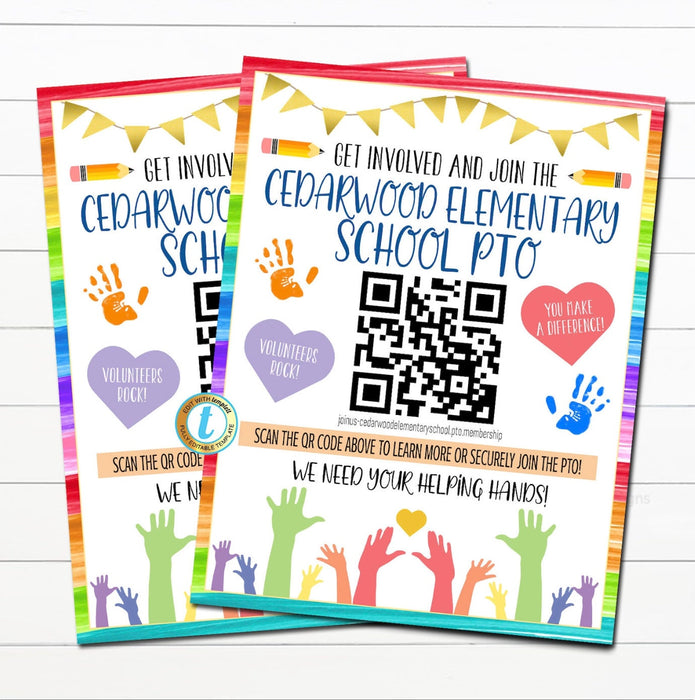 Editable PTO PTA Flyer Bundle | School Information Forms & Flyers ...
