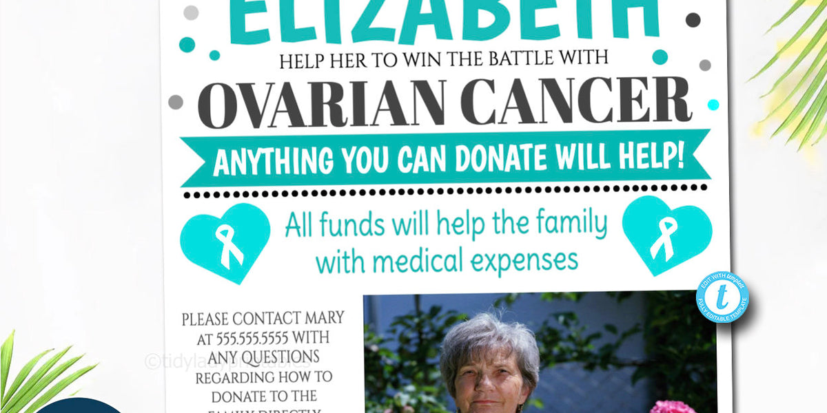 Ovarian Cancer Benefit Fundraiser Flyer, Charity Event Poster ...