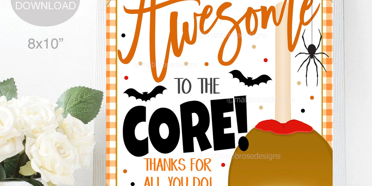 Halloween Caramel Apple Sign, Fall Staff Teacher Appreciation ...