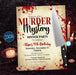 Murder Mystery Party Invitation, Escape Room Murder Mystery invite, spy escape game invitation, halloween dinner party, Printable, EDITABLE