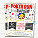 Poker Run Fundraiser Flyer, Community Event Invitation Church Company Invite Family School PTA PTO Printable Template Editable Digital