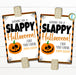 Halloween Slap Bracelet Tags, Wishing You a Slappy Halloween! Kid Student Gift Classroom School Teacher Staff Party Idea Editable Template