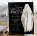 Let's Get Sheet Faced Halloween Invitation Template, Printable Costumes & Cocktails Invite, Halloween Spooky Ghost Wine Invite Boos TEMPLATE
