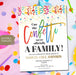 Cue the Confetti Officially a Family Editable Adoption Invite Template, Printable Editable, Adoption Celebration Party Ceremony Invitation