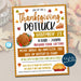 Thanksgiving Potluck Flyer Template Set, Thanksgiving Luncheon Dinner Event Fall Fundraiser, pto pta Church School Pto Pta Friendsgiving