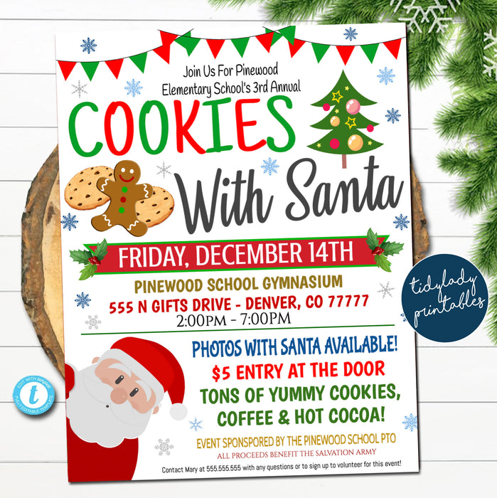 cookies-with-santa-flyer-tidylady-printables for Cookies For Santa Printable Free Cookies with Santa Flyer | TidyLady Printables for Cookies For Santa Printable Free