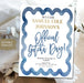 Official Gotcha Day Editable Adoption Invite Template, Printable Editable, Blue Boho Modern Adoption Celebration Party Ceremony Invitation