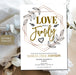 Love makes a family Editable Adoption Invite Template, Printable Editable, Boho Modern Chic Adoption Celebration Party Ceremony Invitation