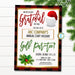 Holiday Golfing Party Invitation, Holiday Corporate Party Grateful For You Teacher Staff Appreciation Invite, Client Thank You, EDITABLE