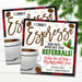 Christmas Realtor Pop By Tag, Can't Espresso My Thanks For your Referrals Business Marketing Coffee Client Holiday Thank You, EDITABLE