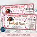 Valentine's Day Ticket Voucher, Football Game Ticket Printable Template, Valentine Gift For Him Sports Surpise Gift Idea, Editable Template