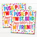 Valentine Pop Tube Gift Tags, Push Pull Twist Bend Valentine's Day Friend Gift Tag Fidget Kid Toy Preschool Classroom Printable, EDITABLE