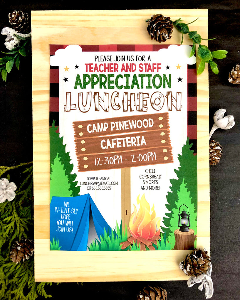 Camp Theme Teacher Appreciation Week Printable Party Set — TidyLady ...