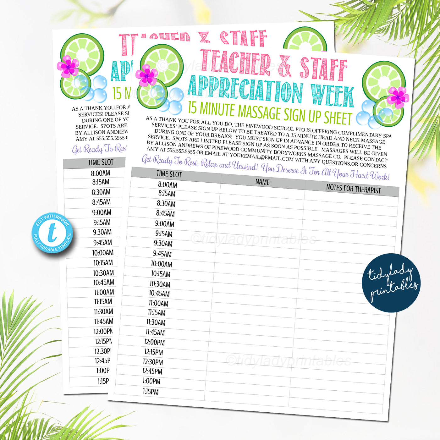 Spa Theme Teacher Appreciation Week Set Tidylady Printables   Spa8 A480f7fc 461d 4234 945a 6227478666ee 1400x1400 