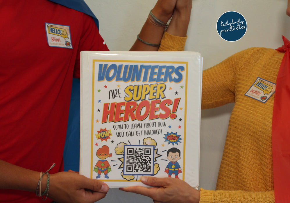 Superhero School Pto/Pta Volunteer Membership Recruitment Set