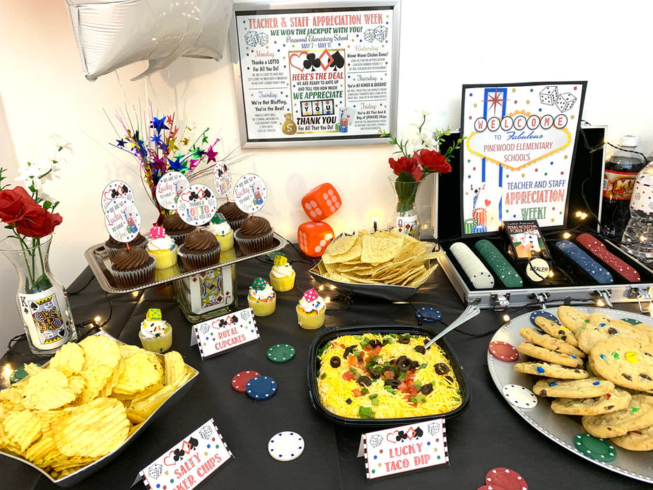 casino theme party food