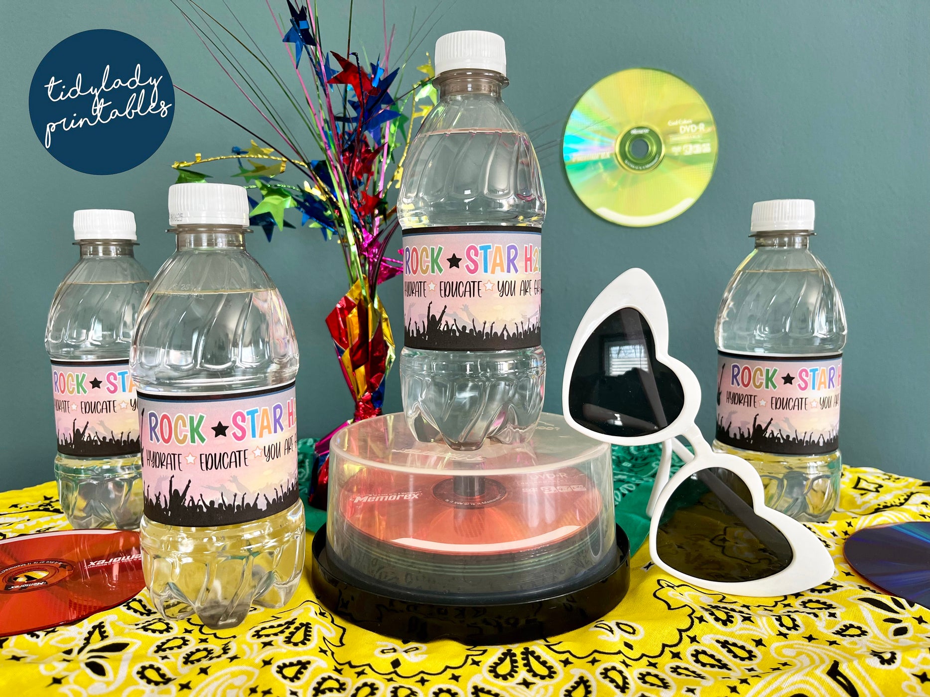 Rockstar Theme Teacher Appreciation Week Printable Party Set — TidyLady ...