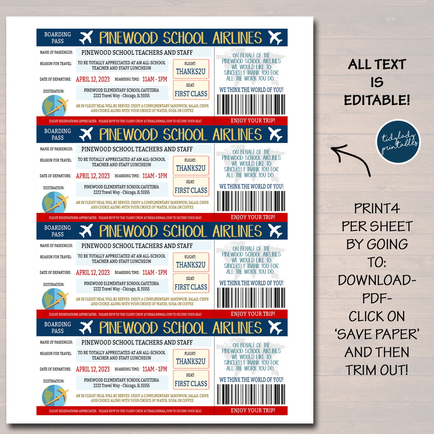World Travel Map Theme Teacher Appreciation Week Party Set — TidyLady ...